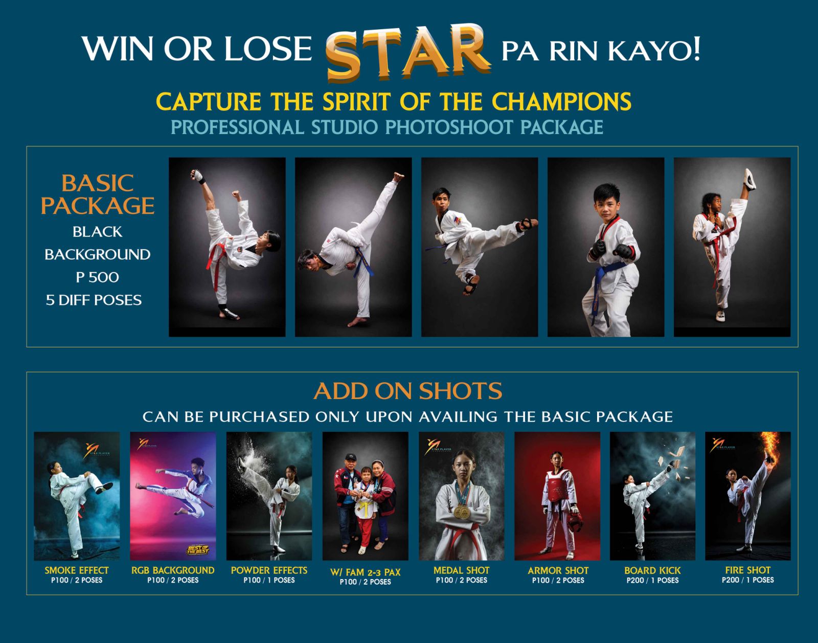 Star Player Iconography coverage package rate card 1 of 3